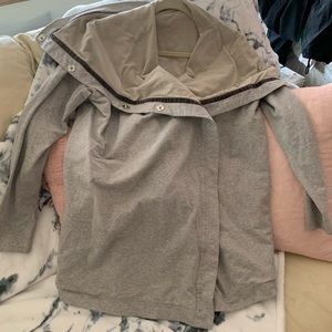 Heavy grey wrap with buttons